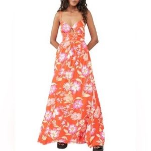 NWT Free People Wisteria Maxi Dress in Pop Combo - XL